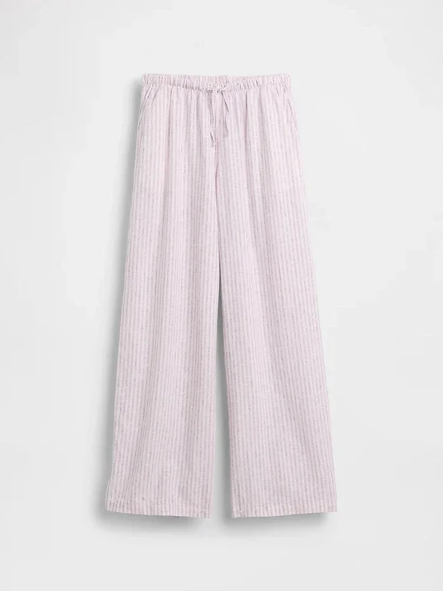 Pantalon ample facile à enfiler en lin et coton pour enfants