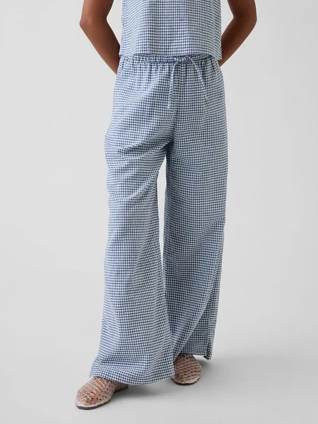 Pantalon ample facile à enfiler en lin et coton pour enfants