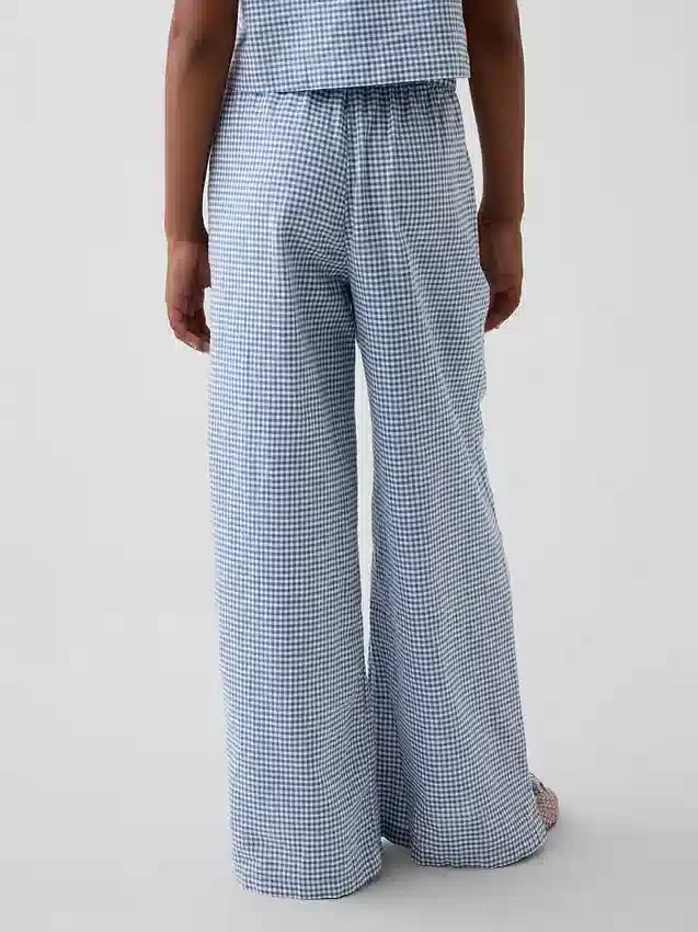 Pantalon ample facile à enfiler en lin et coton pour enfants