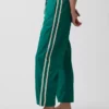 Pantalon ample à rayures en popeline de coton bio