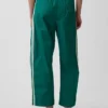 Pantalon ample à rayures en popeline de coton bio