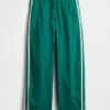 Pantalon ample à rayures en popeline de coton bio