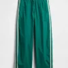 Pantalon ample à rayures en popeline de coton bio