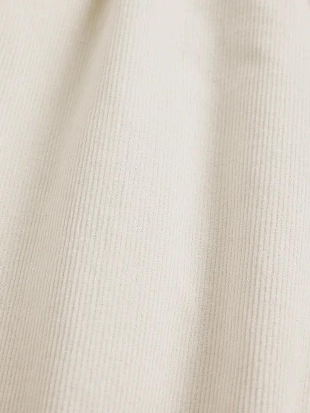 Pantalon baggy en velours côtelé à taille moyenne