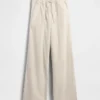 Pantalon baggy en velours côtelé à taille moyenne