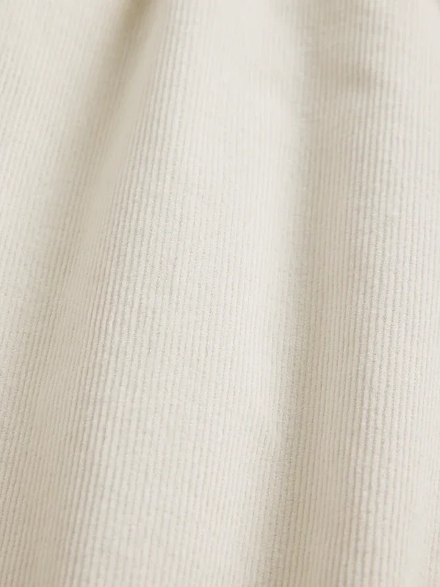Pantalon baggy en velours côtelé à taille moyenne