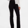 Pantalon bootcut taille haute en double tricot