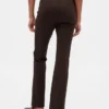 Pantalon bootcut taille haute en double tricot