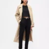 Pantalon court slim à taille haute en double maille