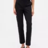 Pantalon court slim à taille haute en double maille