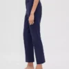 Pantalon court slim à taille haute en double maille