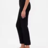 Pantalon court slim à taille haute en double maille