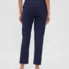 Pantalon court slim à taille haute en double maille