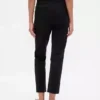 Pantalon court slim à taille haute en double maille
