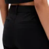 Pantalon court slim à taille haute en double maille