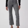 Pantalon court taille haute en maille double