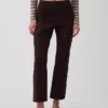 Pantalon court taille haute en maille double