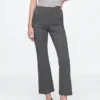 Pantalon court taille haute en maille double