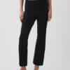 Pantalon court taille haute en maille double