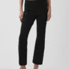 Pantalon court taille haute en maille double