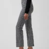 Pantalon court taille haute en maille double