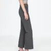 Pantalon court taille haute en maille double