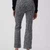 Pantalon court taille haute en maille double