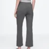 Pantalon court taille haute en maille double