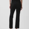 Pantalon court taille haute en maille double