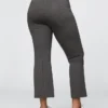 Pantalon court taille haute en maille double