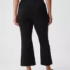 Pantalon court taille haute en maille double