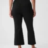 Pantalon court taille haute en maille double