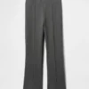 Pantalon court taille haute en maille double