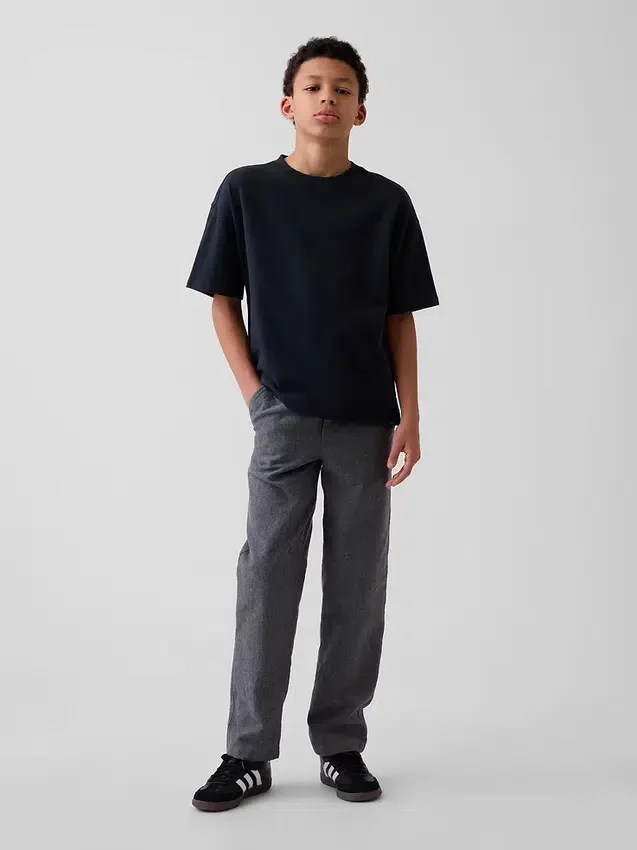 Pantalon décontracté pour enfant en lin et coton