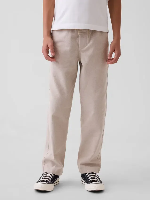 Pantalon décontracté pour enfant en lin et coton