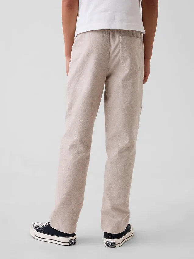 Pantalon décontracté pour enfant en lin et coton