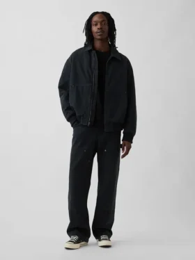 Pantalon de charpentier ample en toile des années 90 avec renforts aux genoux