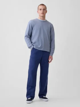 Pantalon de charpentier ample en toile des années 90 avec renforts aux genoux