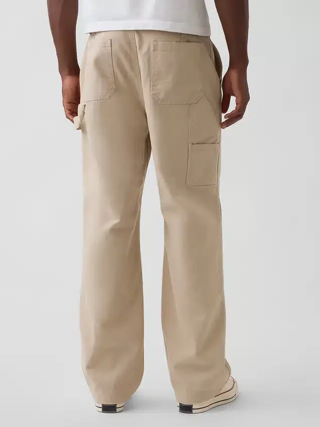 Pantalon de charpentier ample en toile des années 90 avec renforts aux genoux