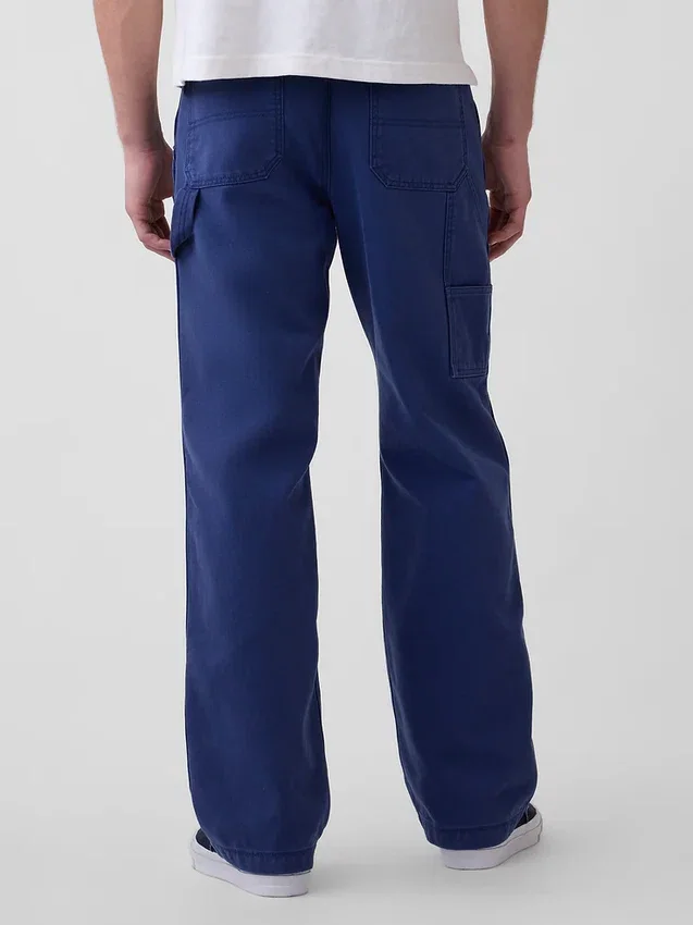 Pantalon de charpentier ample en toile des années 90 avec renforts aux genoux