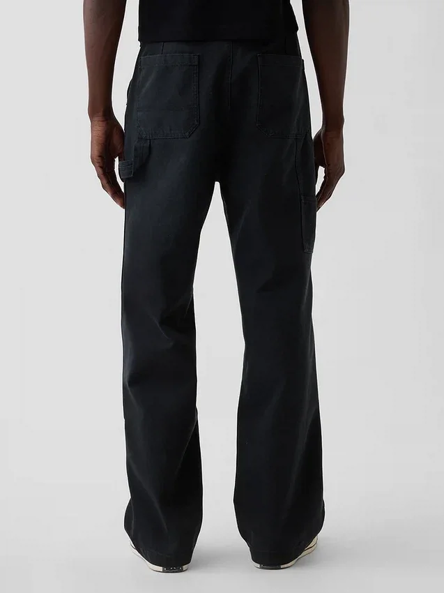 Pantalon de charpentier ample en toile des années 90 avec renforts aux genoux