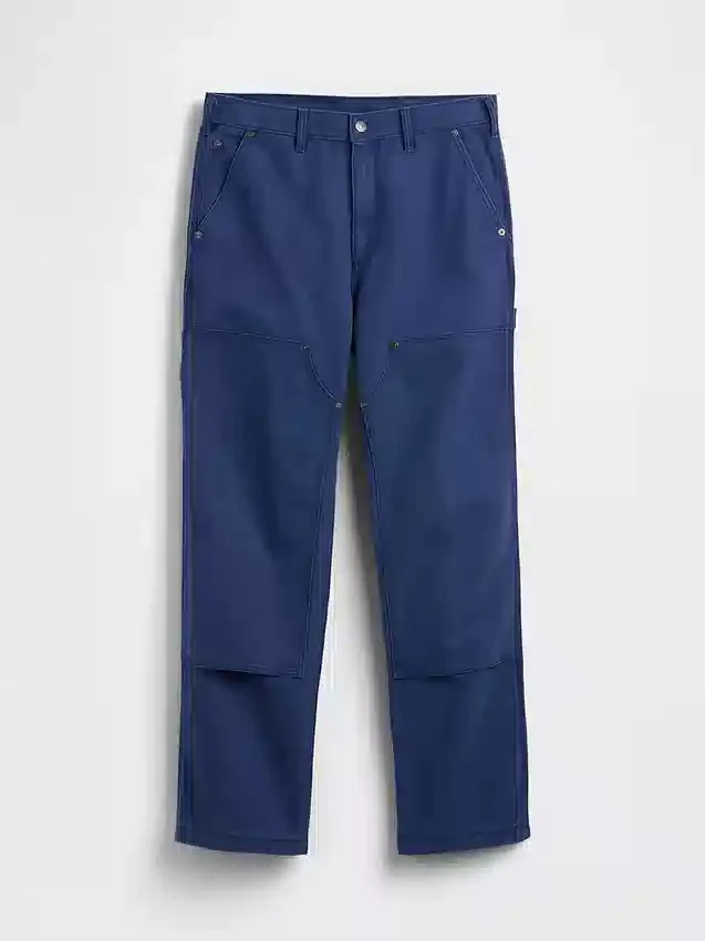 Pantalon de charpentier ample en toile des années 90 avec renforts aux genoux