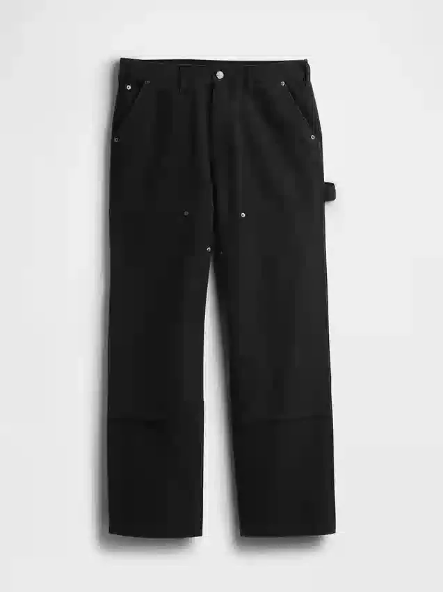 Pantalon de charpentier ample en toile des années 90 avec renforts aux genoux