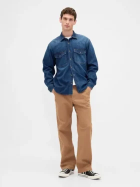 Pantalon de charpentier ample en toile style années 90