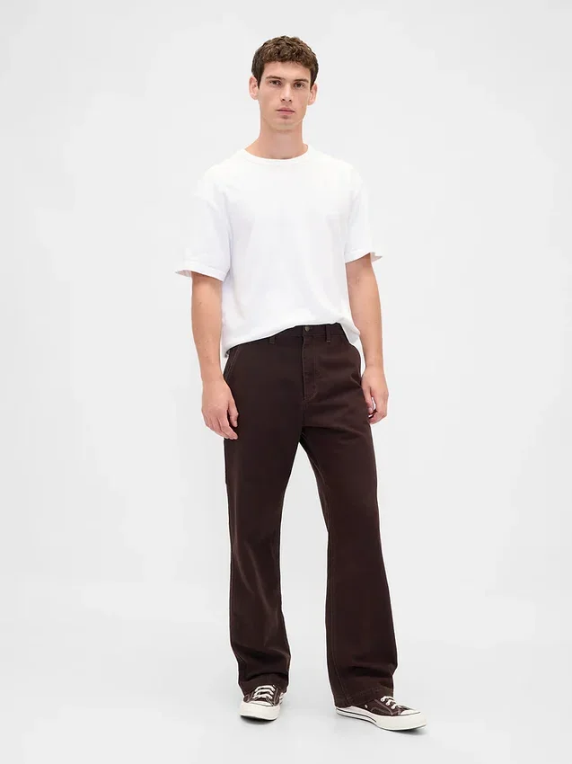 Pantalon de charpentier ample en toile style années 90