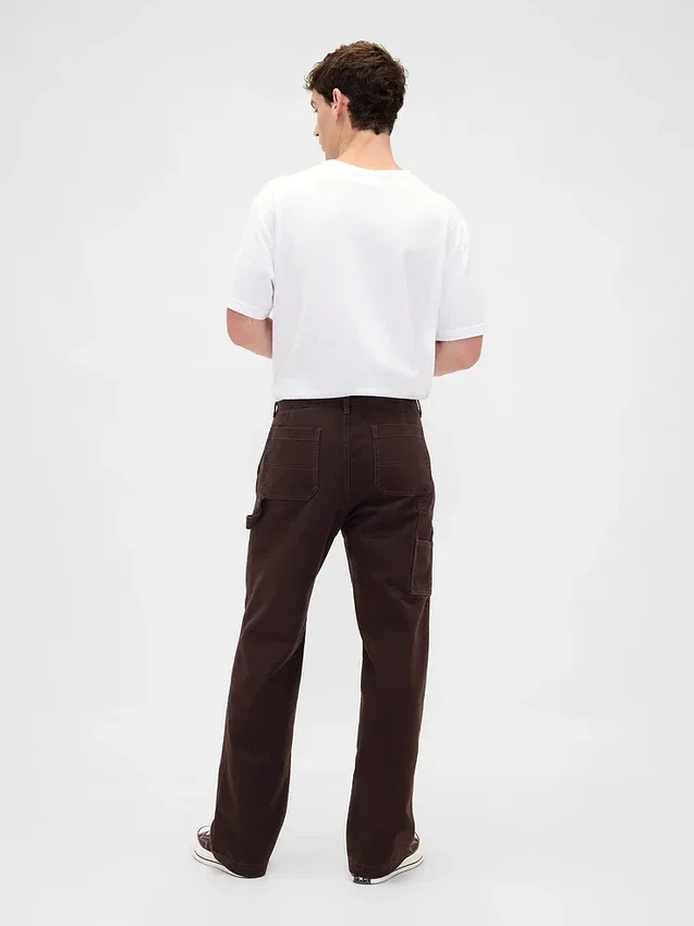 Pantalon de charpentier ample en toile style années 90