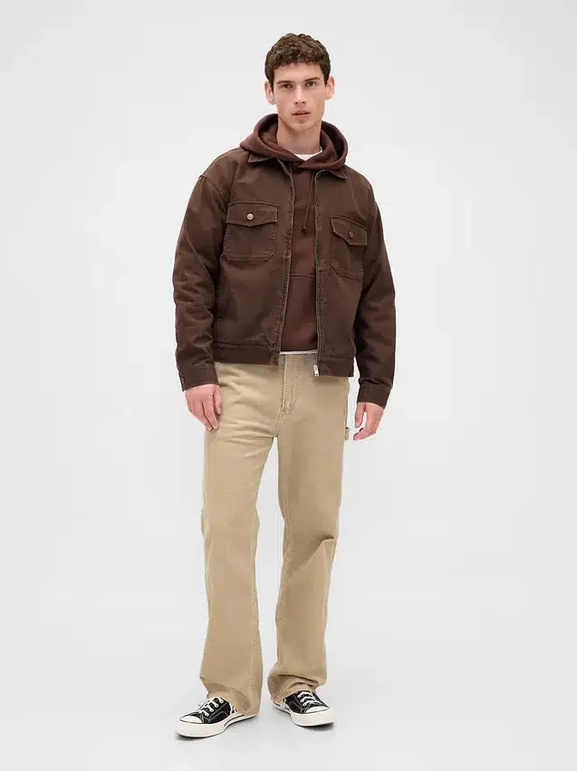 Pantalon de charpentier ample en velours côtelé style années 90