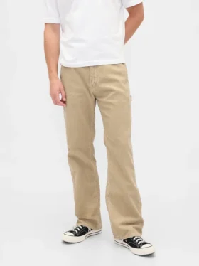 Pantalon de charpentier ample en velours côtelé style années 90
