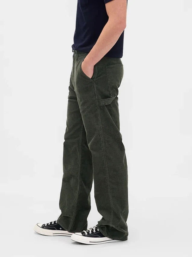 Pantalon de charpentier ample en velours côtelé style années 90