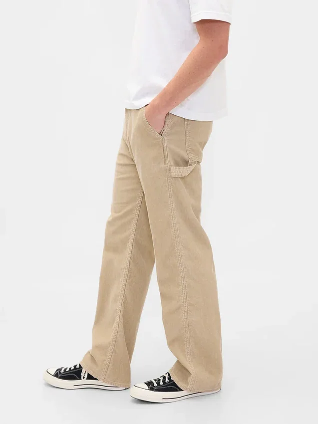 Pantalon de charpentier ample en velours côtelé style années 90